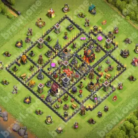 TH10 Trophy Base 5 COC TH10 trophy base layout Clash of Clans push trophies