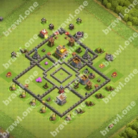 TH7 Farming Base 2 TH7 farming base layout Clash of Clans protect loot