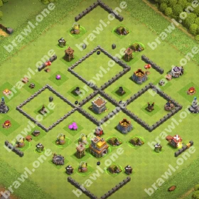 TH7 Trophy Base 2 TH7 trophy base layout Clash of Clans push trophies