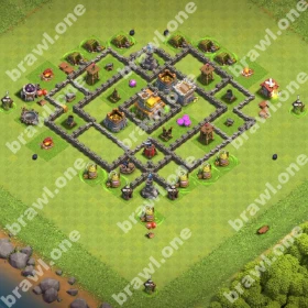 TH7 Trophy Base 3 TH7 trophy base layout Clash of Clans push trophies