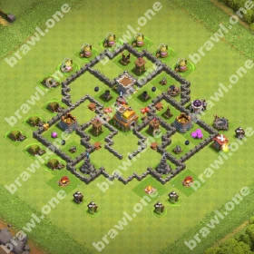 TH7 War Base 3 TH7 war base layout Clash of Clans anti 3 star