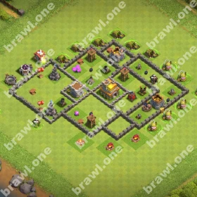 TH7 War Base 6 TH7 war base layout Clash of Clans anti 3 star