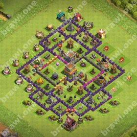 TH8 Farming Base 2 TH8 farming base layout Clash of Clans protect loot
