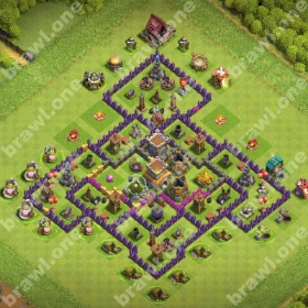 TH8 Farming Base 3 TH8 farming base layout Clash of Clans protect loot