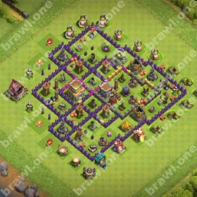 TH8 Trophy Base 1 TH8 trophy base layout Clash of Clans push trophies