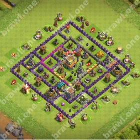 TH8 Trophy Base 2 TH8 trophy base layout Clash of Clans push trophies