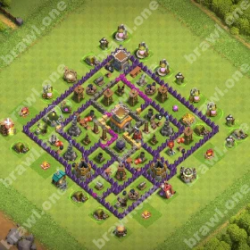 TH8 Trophy Base 3 TH8 trophy base layout Clash of Clans push trophies
