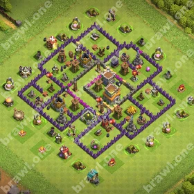 TH8 Trophy Base 4 TH8 trophy base layout Clash of Clans push trophies