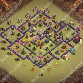 TH8 War Base 6 TH8 war base layout Clash of Clans anti 3 star