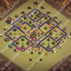 TH8 War Base 8 TH8 war base layout Clash of Clans anti 3 star
