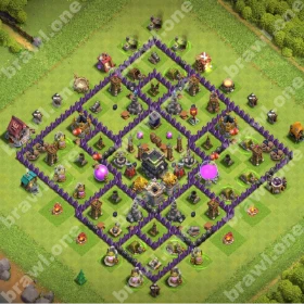 TH9 Farming Base 1 TH9 farming base layout Clash of Clans protect loot