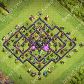 TH9 Farming Base 3 TH9 farming base layout Clash of Clans protect loot