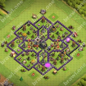 TH9 Farming Base 4 TH9 farming base layout Clash of Clans protect loot
