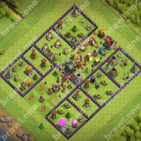 TH9 Trophy Base 2 TH9 trophy base layout Clash of Clans push trophies