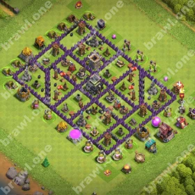 TH9 Trophy Base 3 TH9 trophy base layout Clash of Clans push trophies