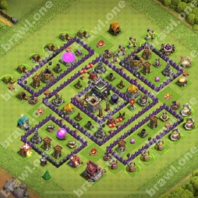 TH9 Trophy Base 4 TH9 trophy base layout Clash of Clans push trophies