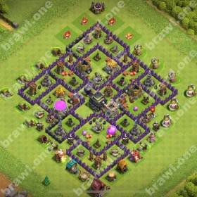 TH9 Trophy Base 6 TH9 trophy base layout Clash of Clans push trophies