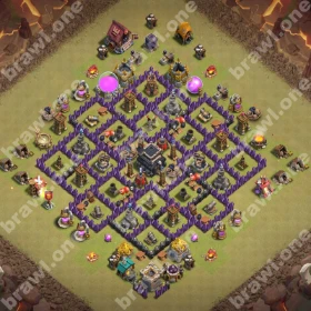 TH9 War Base 5 TH9 war base layout Clash of Clans anti 3 star