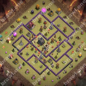 TH9 War Base 6 TH9 war base layout Clash of Clans anti 3 star