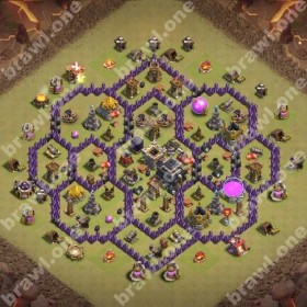 TH9 War Base 8 TH9 war base layout Clash of Clans anti 3 star